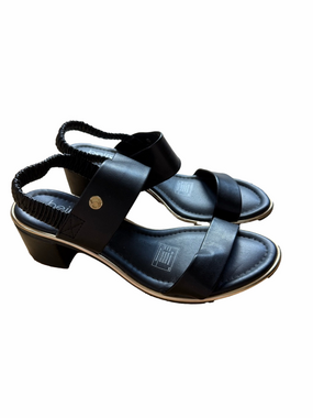 Beira Rio Black Women's Low Block Heel Sandals